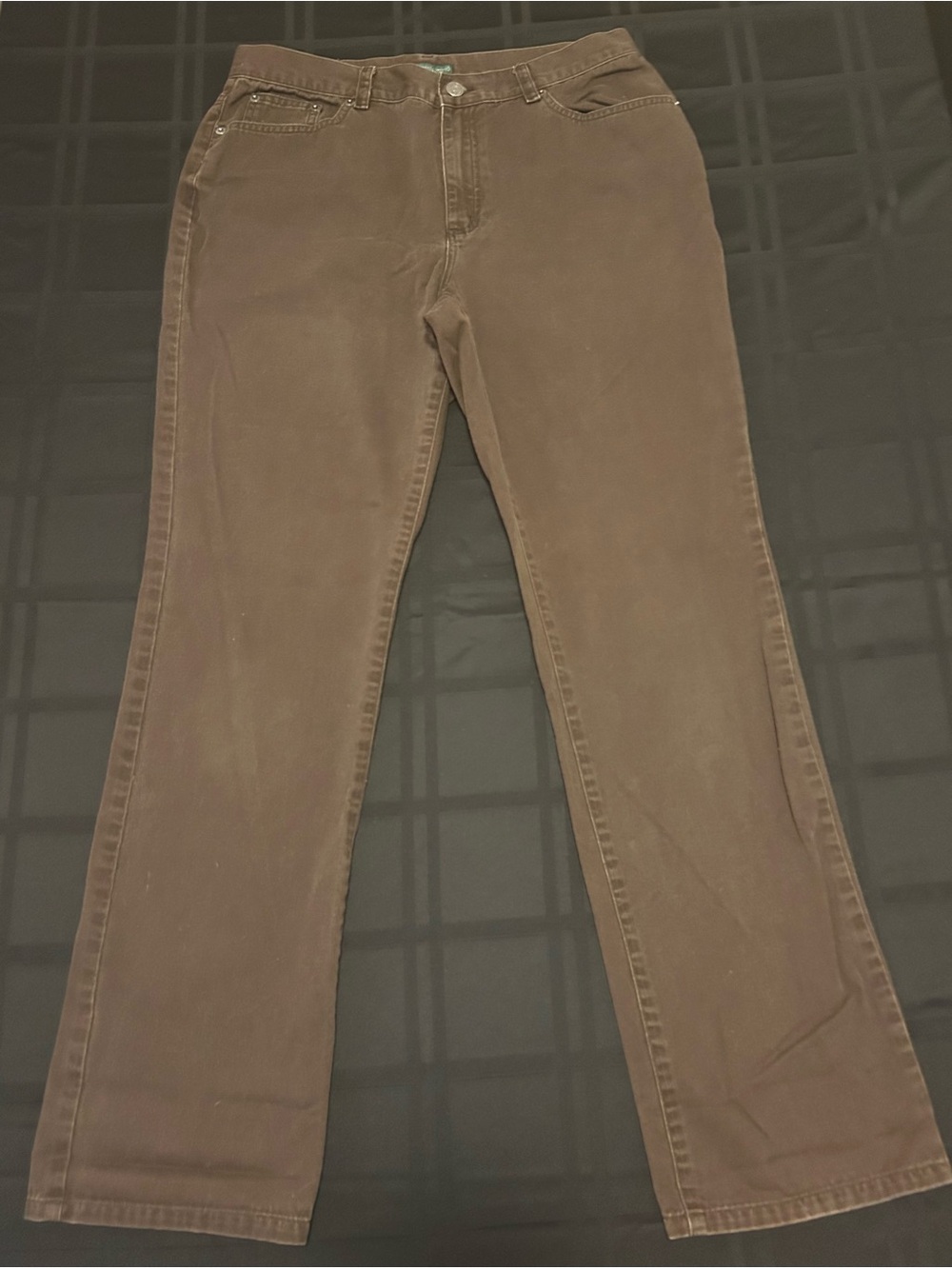 Vintage Lauren Jeans Co. Brown Straight Leg Jeans Size 8 100% Cotton Mid Rise